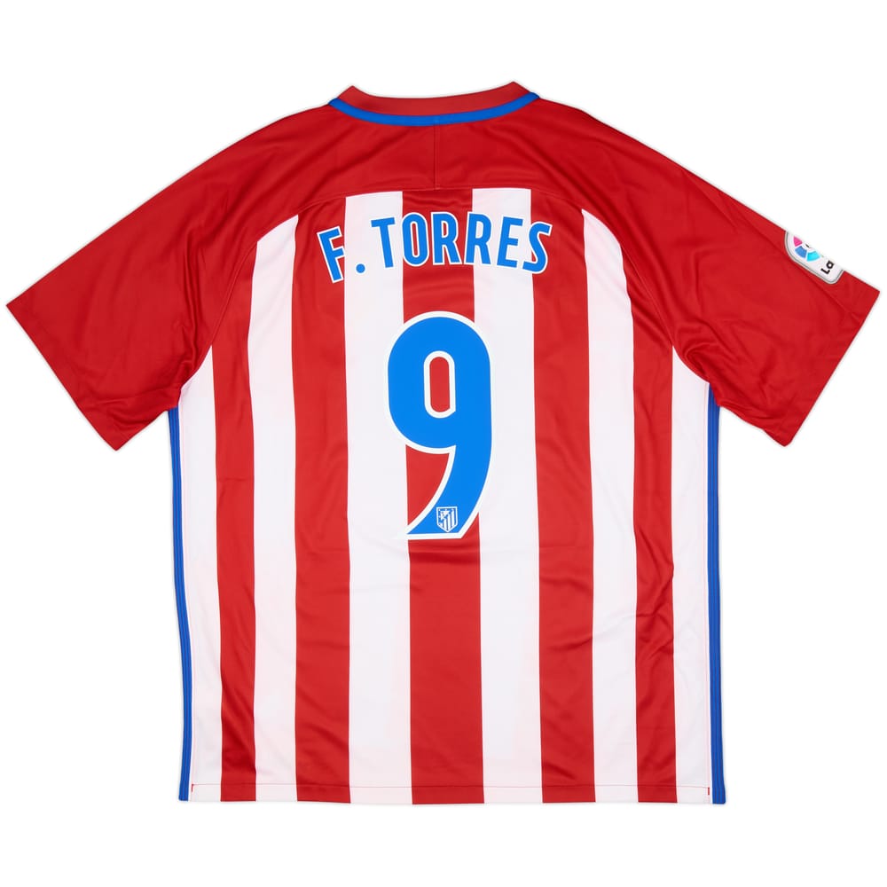 2016-17 Atletico Madrid Home Shirt Torres #9 - 6/10 - (XL)