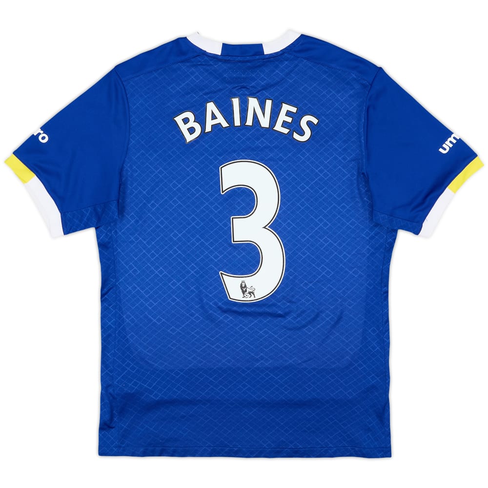 2016-17 Everton Home Shirt Baines #3 - 9/10 - (S)