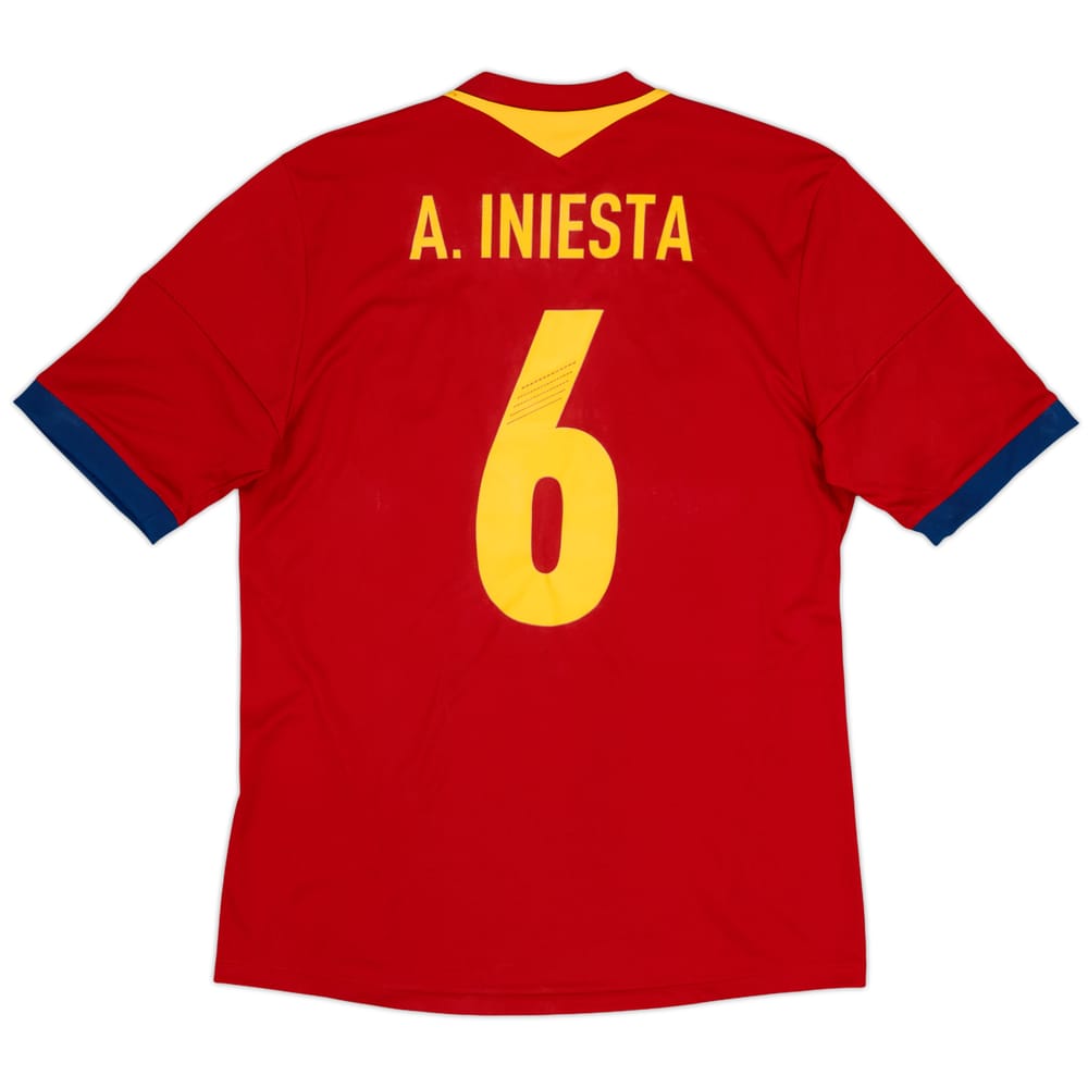 2013 Spain Confederations Cup Home Shirt A. Iniesta #6 (M)