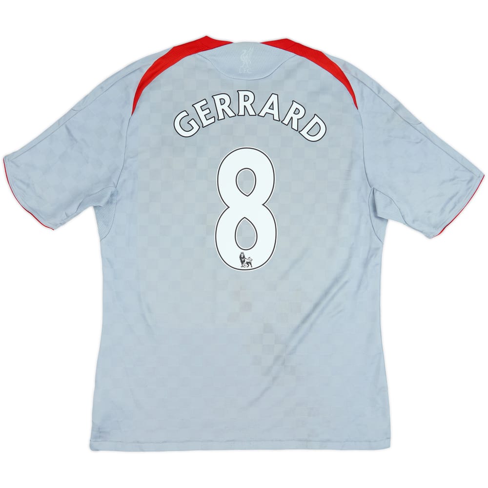 2008-09 Liverpool Away Shirt Gerrard #8 - 6/10 - (L)