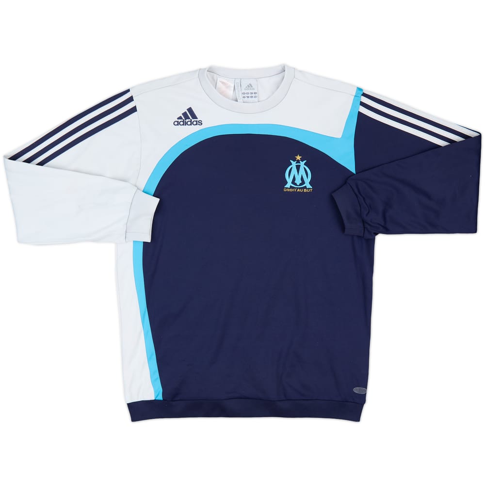 2007-08 Olympique Marseille adidas Sweat Top - 5/10 - (XL.Boys)