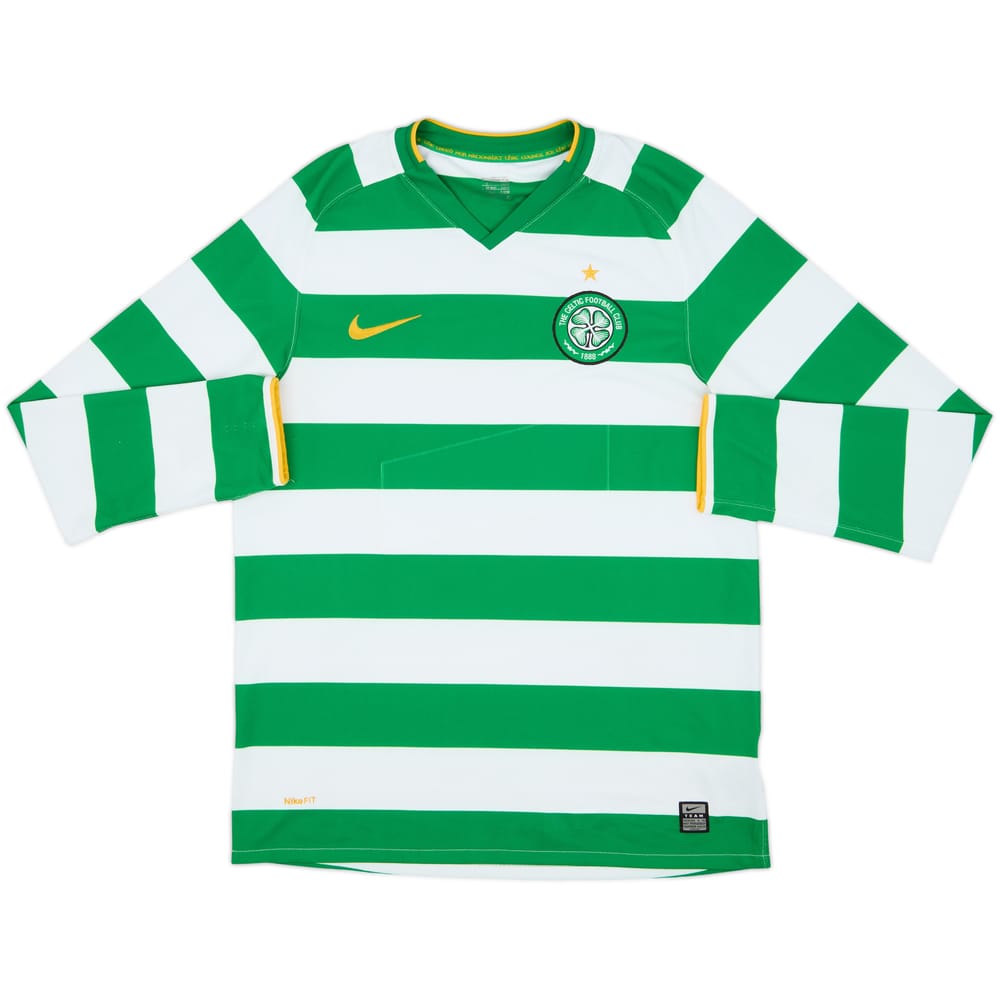 2008-10 Celtic Home L/S Shirt - 4/10 - (M)