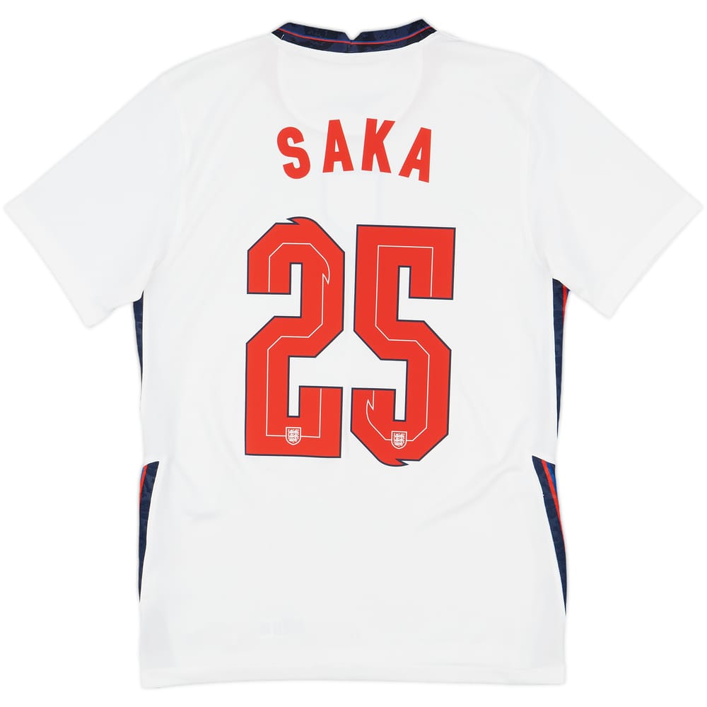 2020-22 England Home Shirt Saka #25 - 7/10 - (S)