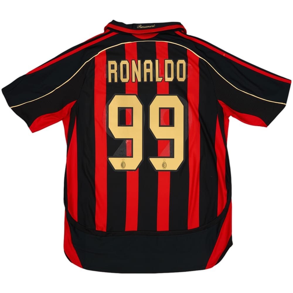2006-07 AC Milan Home Shirt Ronaldo #99 - 5/10 - (L)