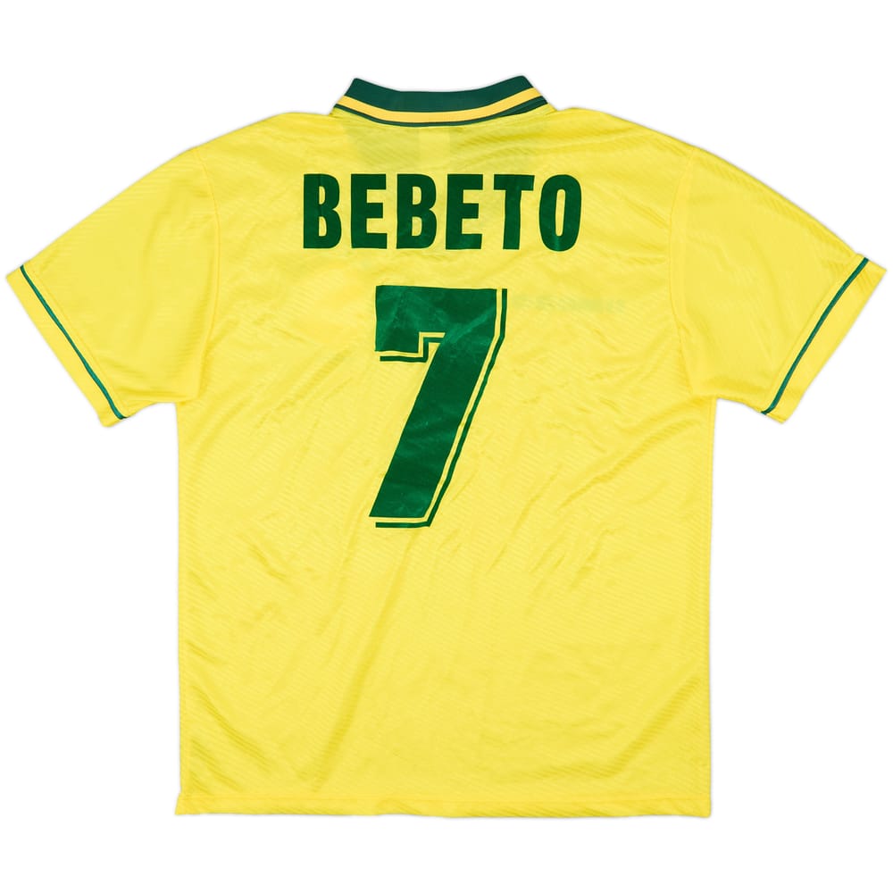 1994 Brazil Home Shirt Bebeto #7 - 7/10 - (L)