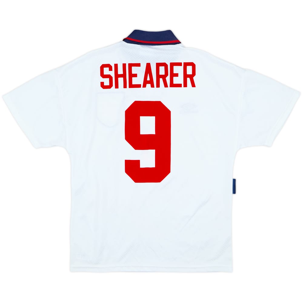 1993-95 England Home Shirt Shearer #9 - 8/10 - (M)