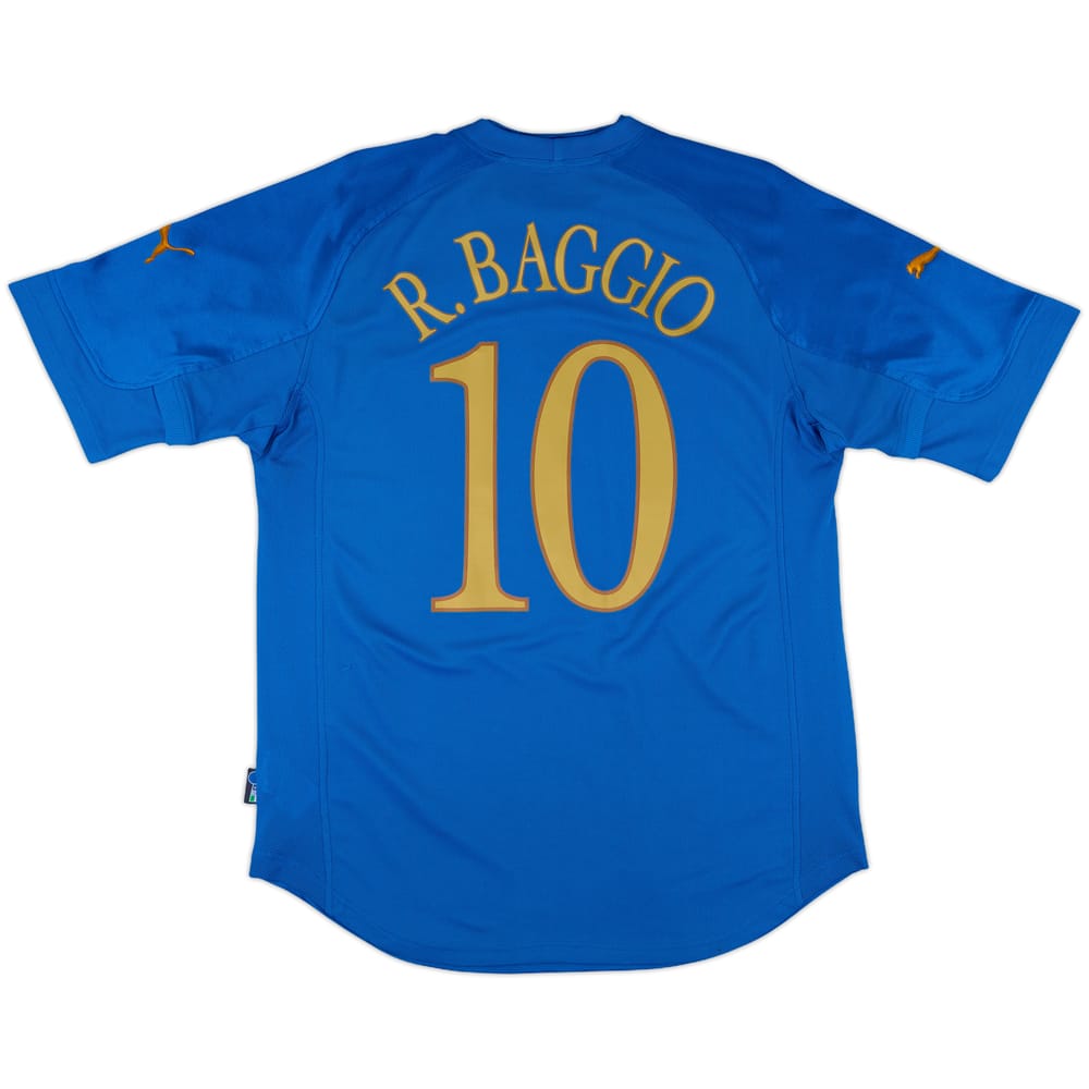 2004-06 Italy Home Shirt R.Baggio #10 - 7/10 - (L)