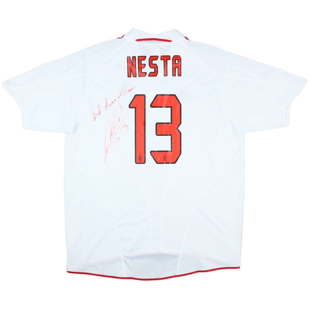 2004-05 AC Milan Signed Away Shirt Nesta #13 - 6/10 - (XL)