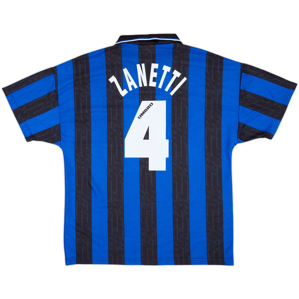 1996-97 Inter Milan Home Shirt Zanetti #4 - 8/10 - (L)