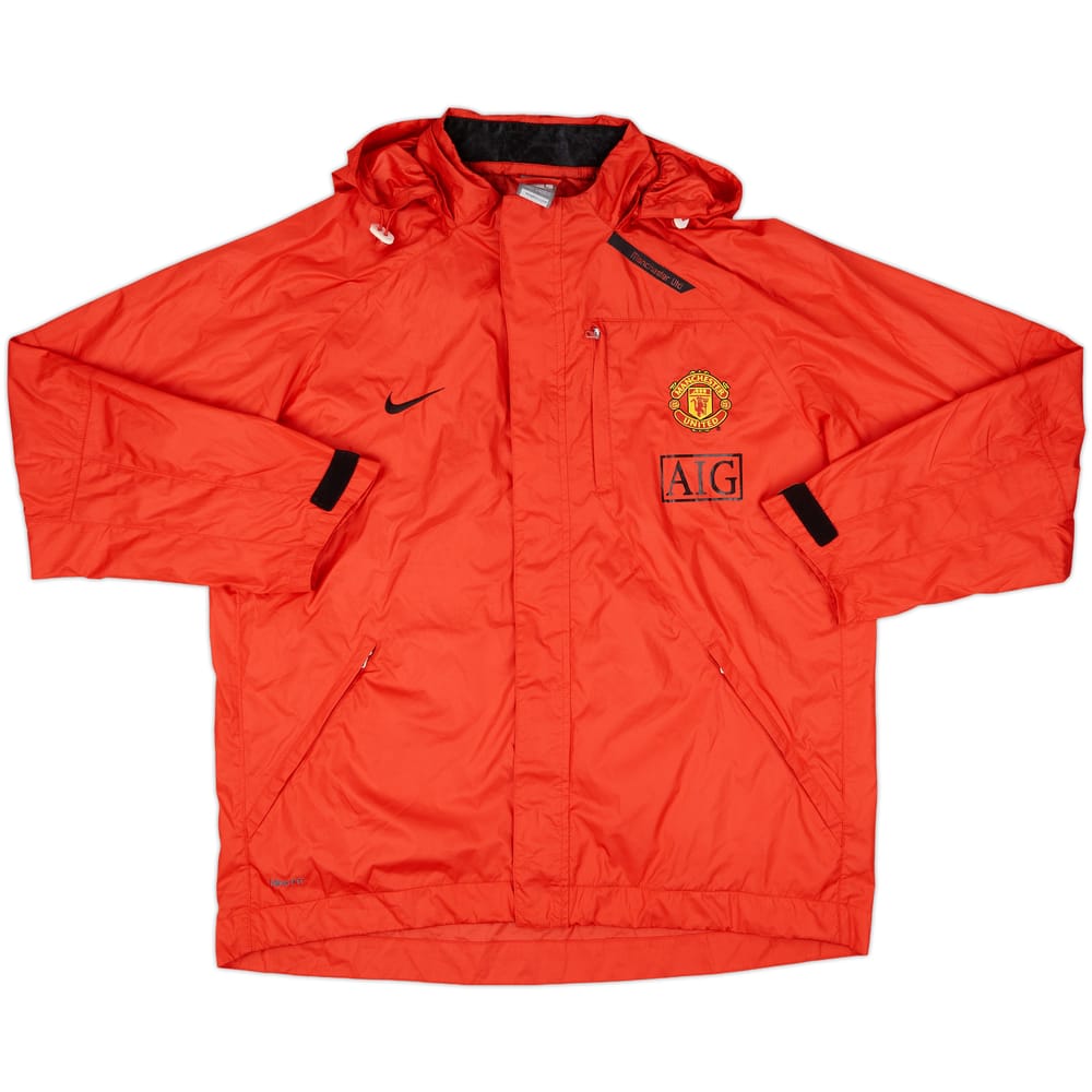 2007-08 Manchester United Nike Hooded Rain Jacket - 8/10 - (L)