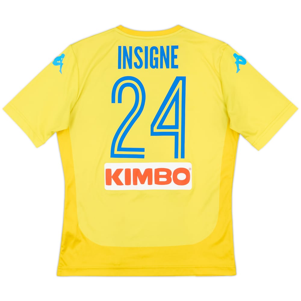 2017-18 Napoli Away Shirt Insigne #24 - 7/10 - (M.Boys)