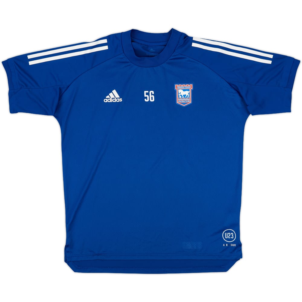 2019-20 Ipswich Town Player Issue adidas Training Shirt #56 - 8/10 - (M)