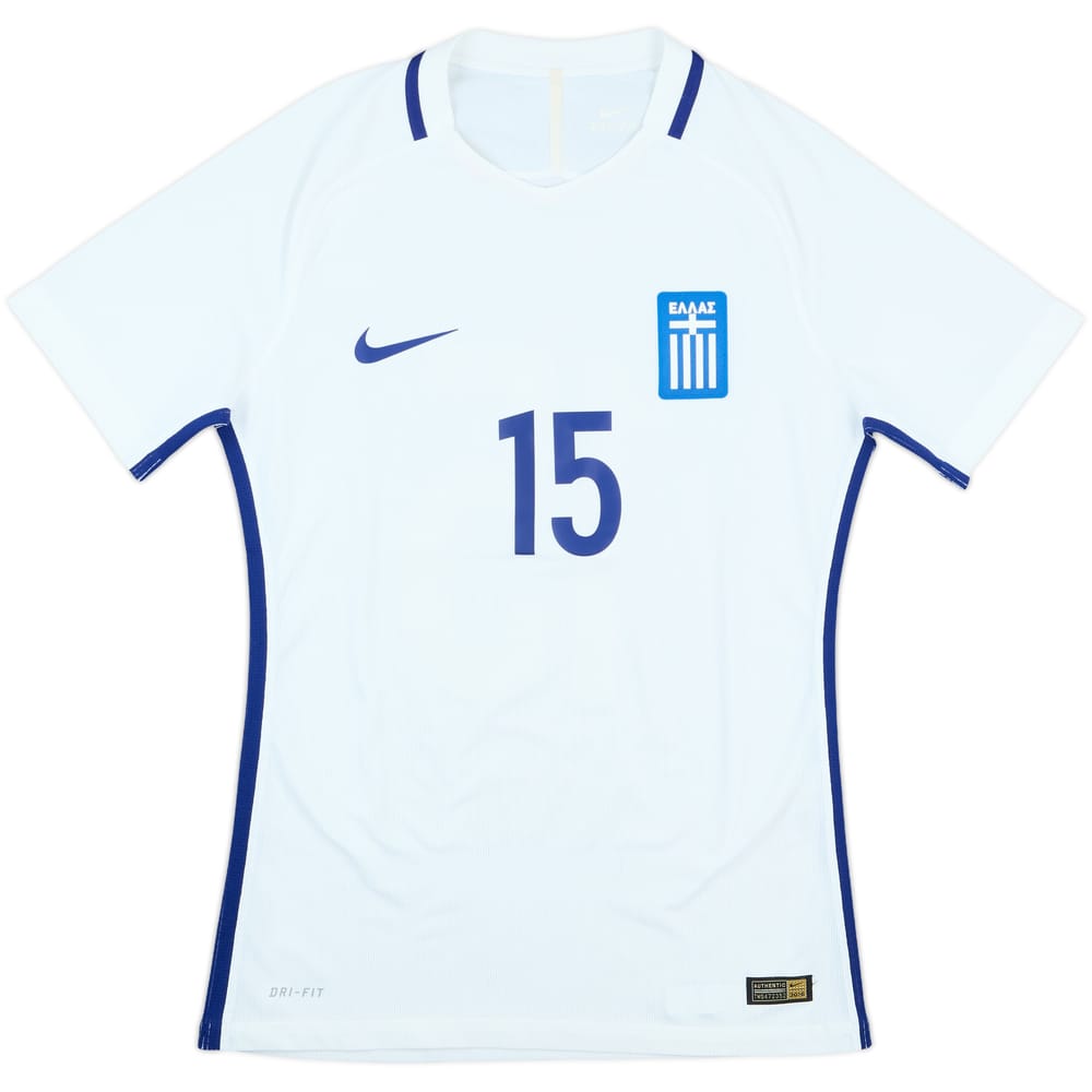 2016-18 Greece Match Issue Home Shirt #15