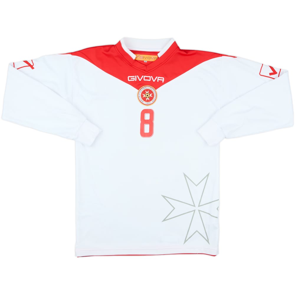 2012-14 Malta Match Issue Away L/S Shirt #8