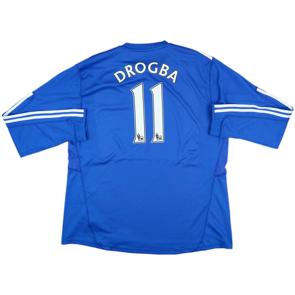 2009-10 Chelsea Home L/S Shirt Drogba #11 - 7/10 - (XXL)