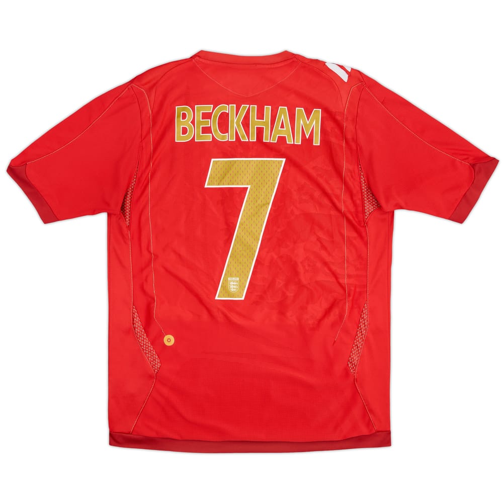 2006-08 England Away Shirt Beckham #7 - 5/10 - (M)