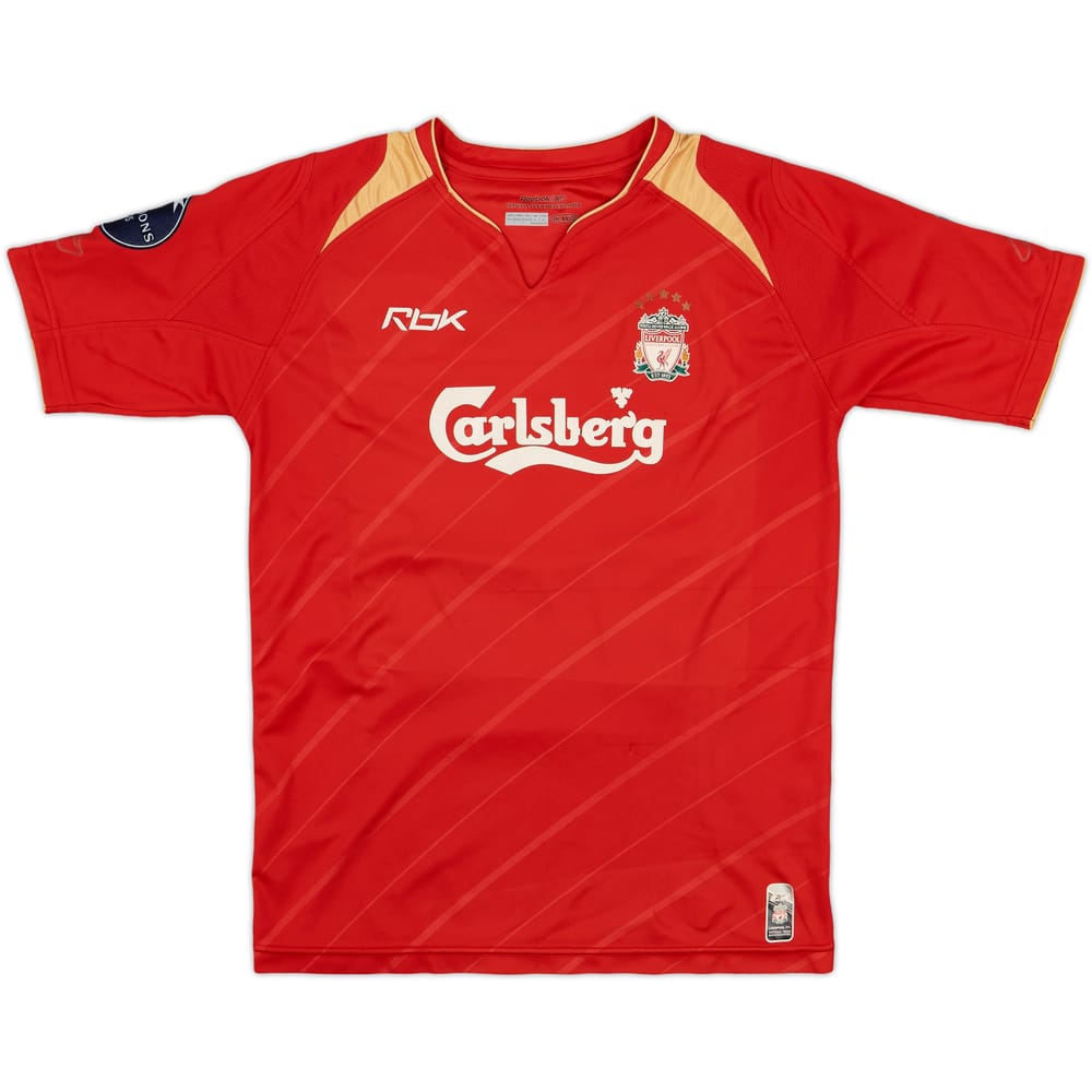 2005-06 Liverpool CL Home Shirt - 6/10 - (M.Boys)
