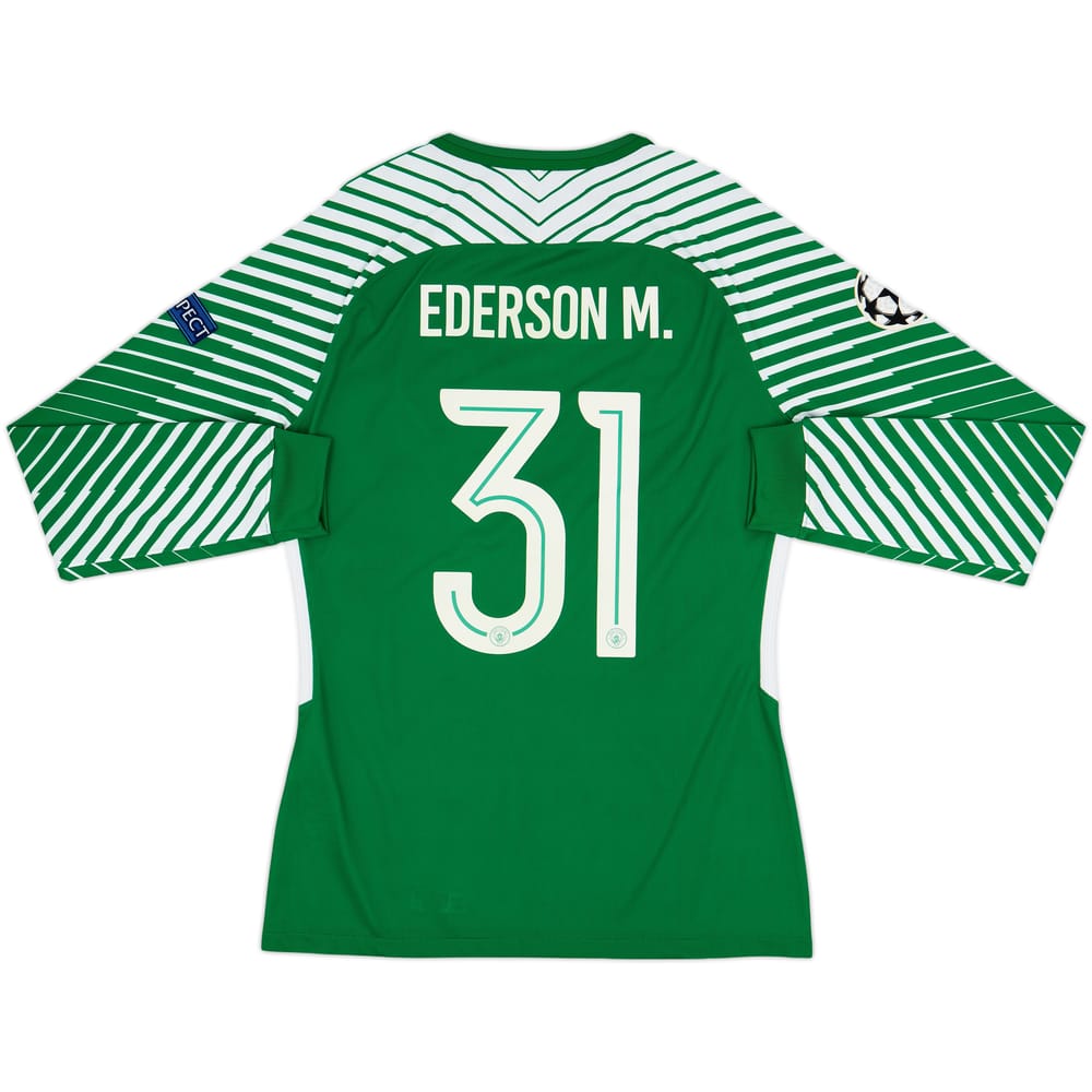 2017-18 Manchester City Authentic GK S/S Shirt Ederson M. #31 (L)