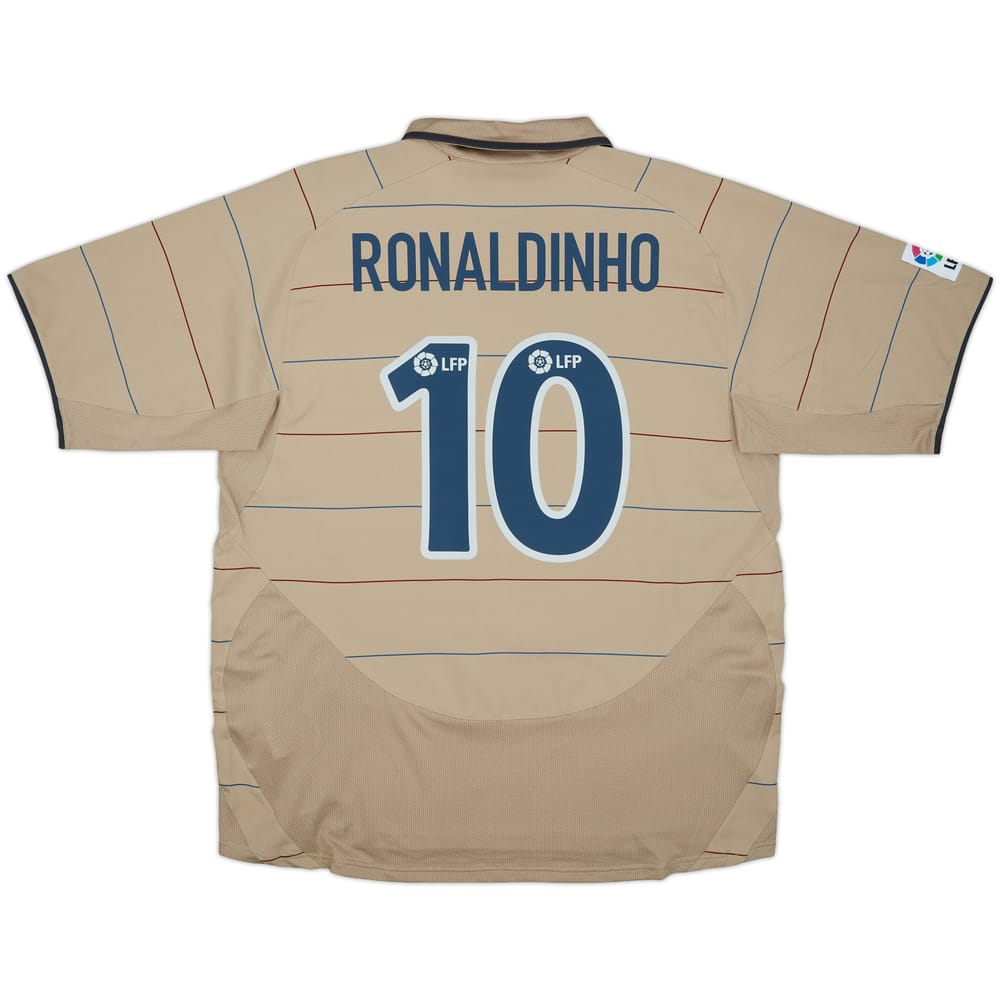 2003-05 Barcelona Away Shirt Ronaldinho #10 - 9/10 - (XL)
