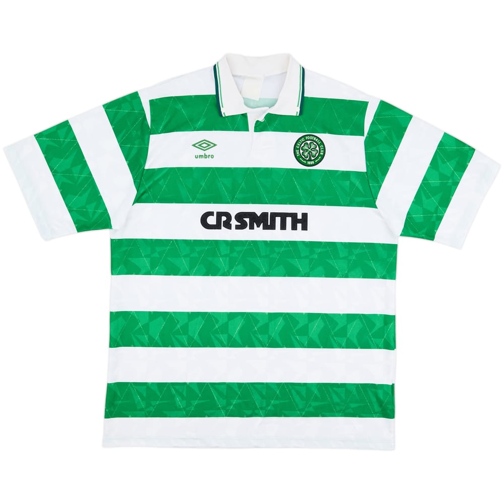 1989-91 Celtic Home Shirt - 8/10 - (XL)