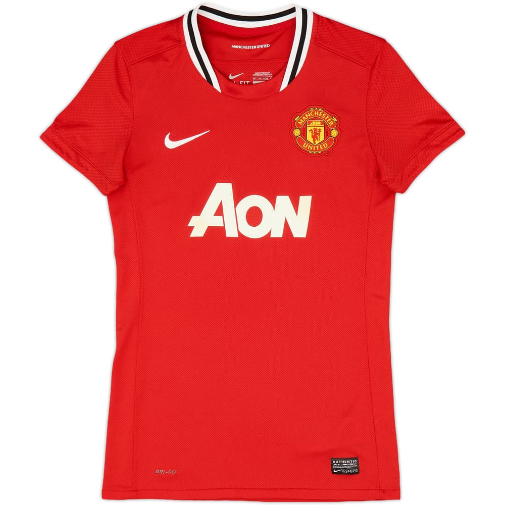 2011-12 Manchester United Home Shirt - 9/10 - (Women's XS)