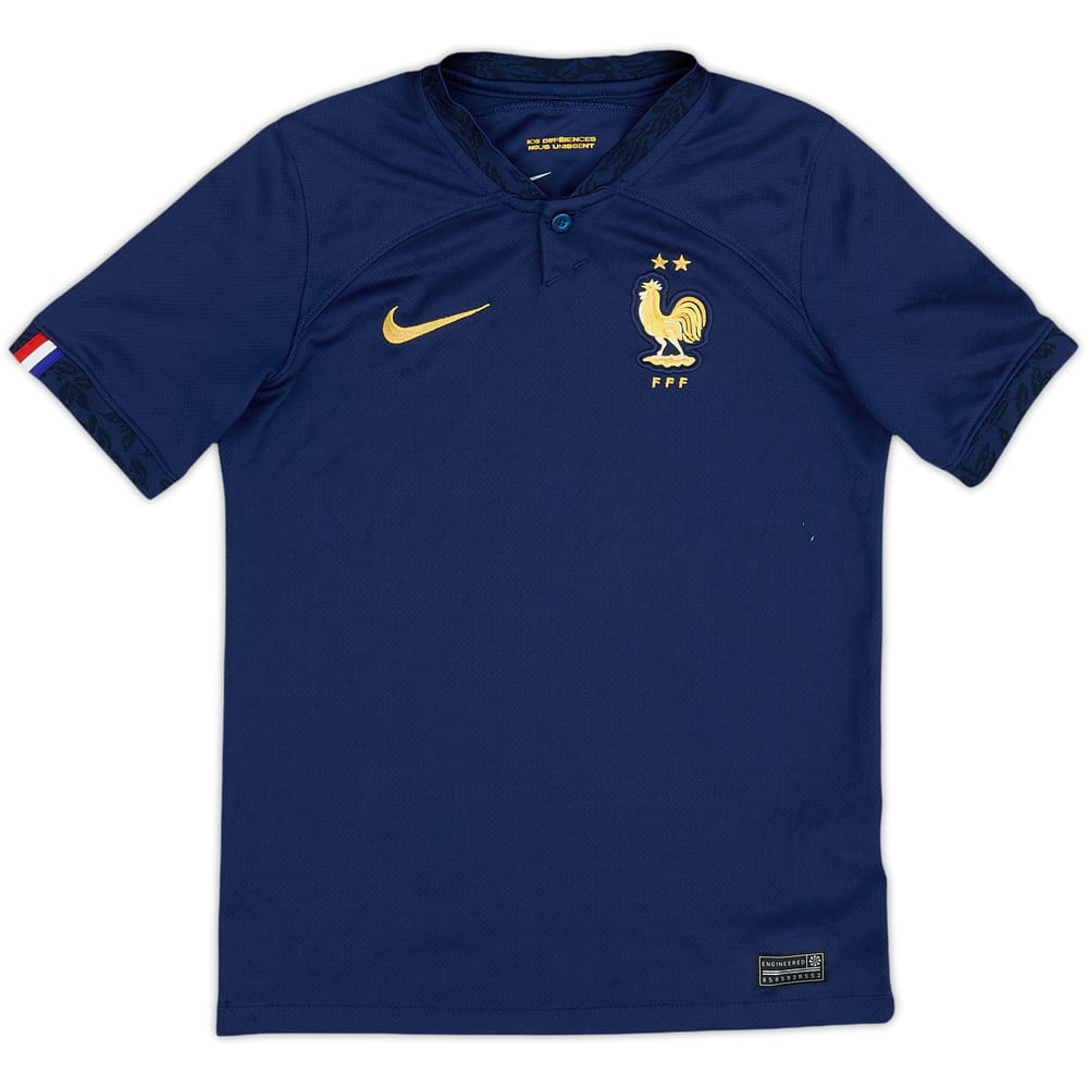 2022-23 France Home Shirt - 7/10 - (M.Boys)