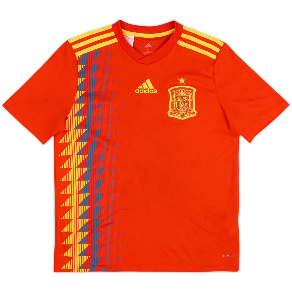 2018-19 Spain Home Shirt - 5/10 - (L.Boys)