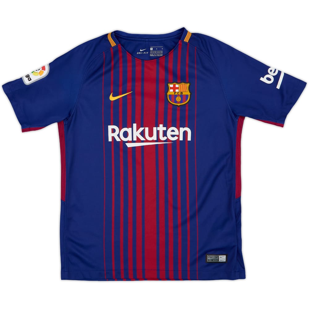 2017-18 Barcelona Home Shirt - 10/10 - (M.Boys)