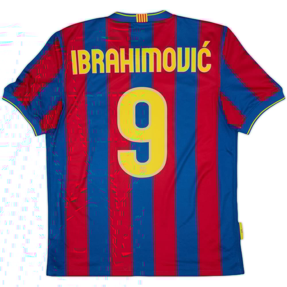 2009-10 Barcelona Home Shirt Ibrahimovic #9 - 8/10 - (M)