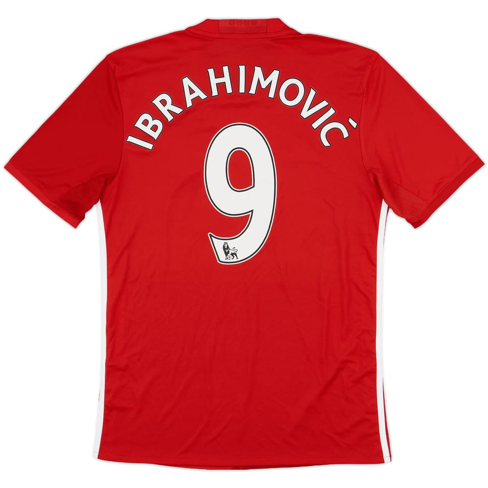 2016-17 Manchester United Home Shirt Ibrahimovic #9 - 7/10 - (S)