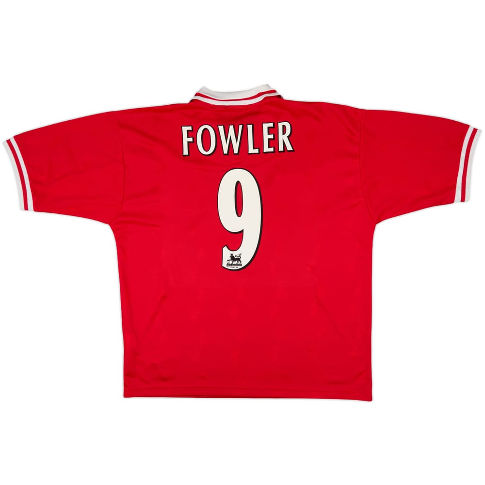 1996-98 Liverpool Home Shirt Fowler #9 - 8/10 - (XL)