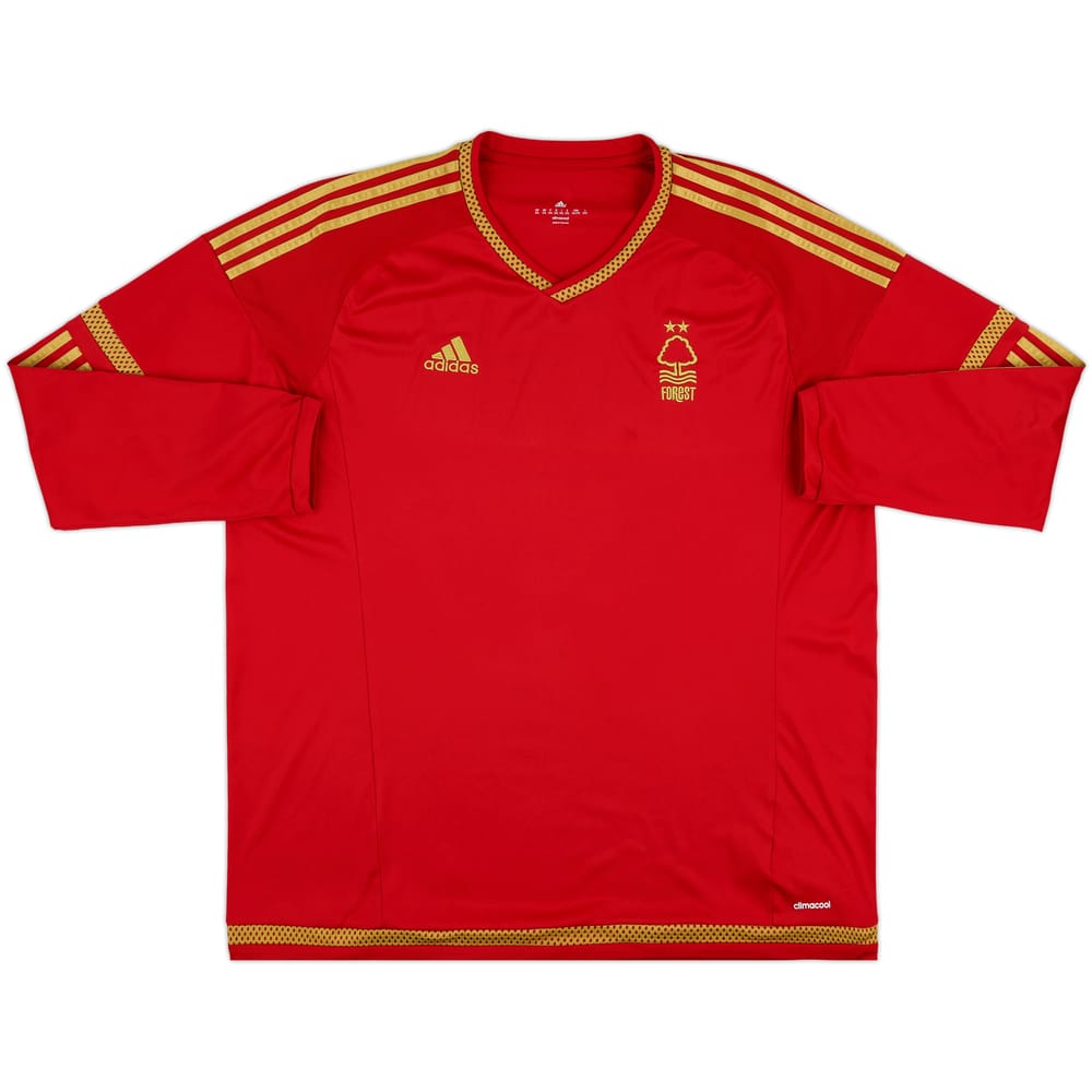 2015-16 Nottingham Forest Home L/S Shirt - 5/10 - (XXL)