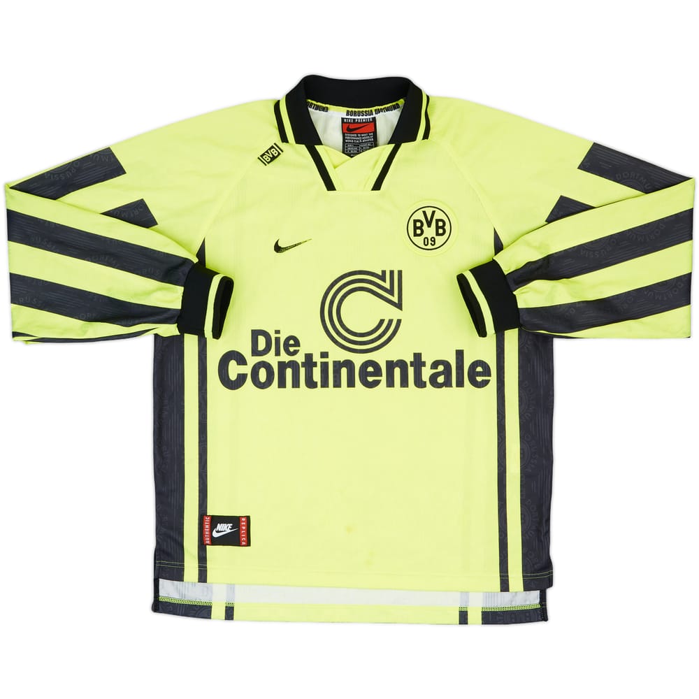 1996-97 Borussia Dortmund Home L/S Shirt - 7/10 - (L)