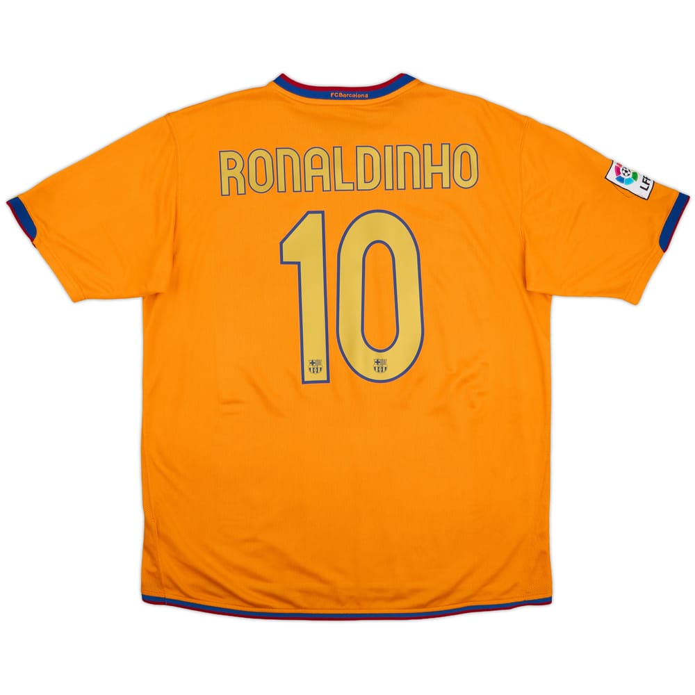 2006-08 Barcelona Away Shirt Ronaldinho #10 - 8/10 - (XL)