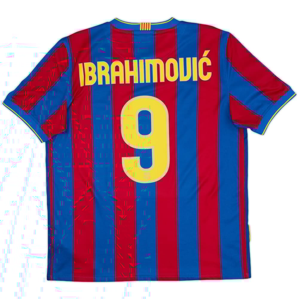 2009-10 Barcelona Home Shirt Ibrahimovic #9 - 8/10 - (L)