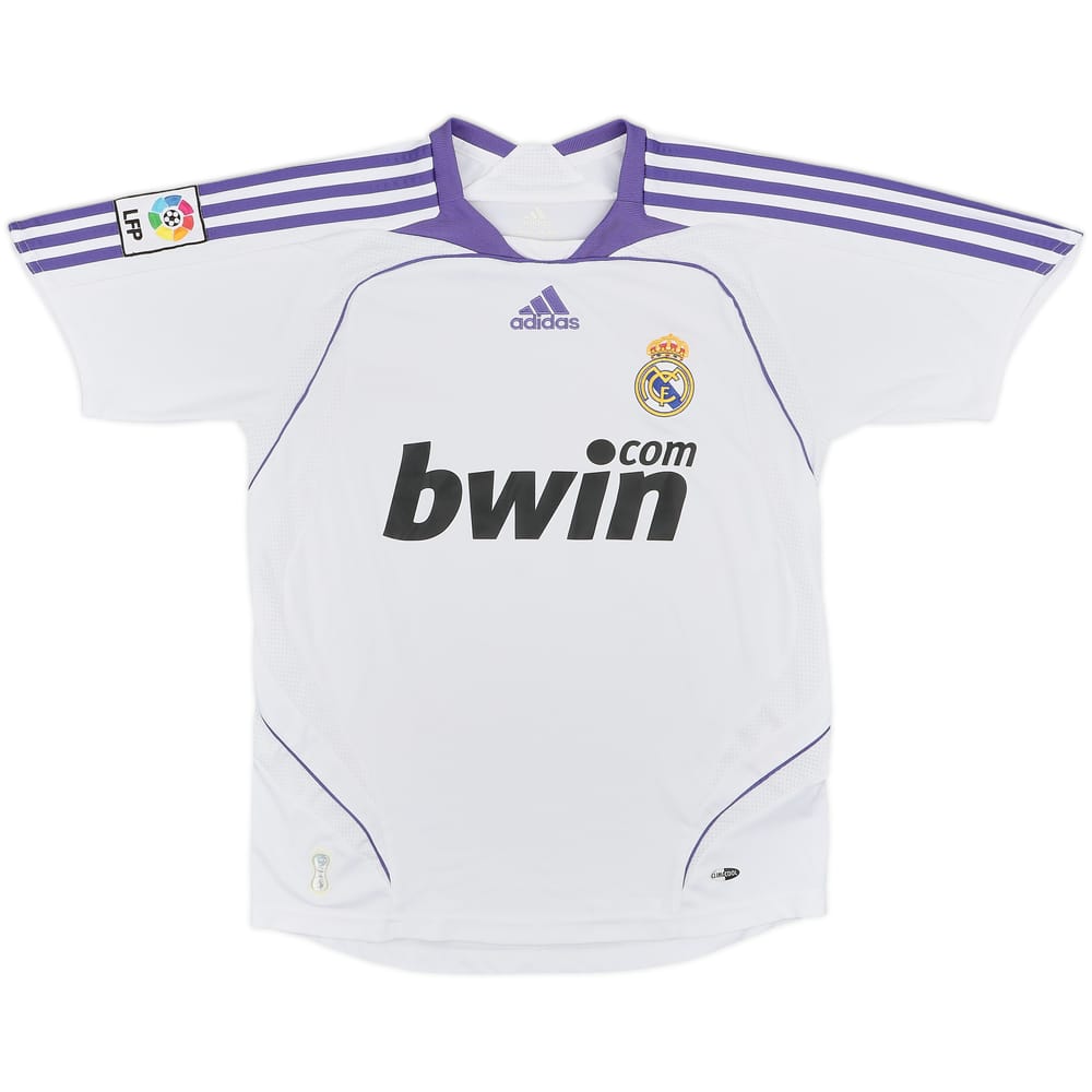 2007-08 Real Madrid Home Shirt - 8/10 - (L.Boys)
