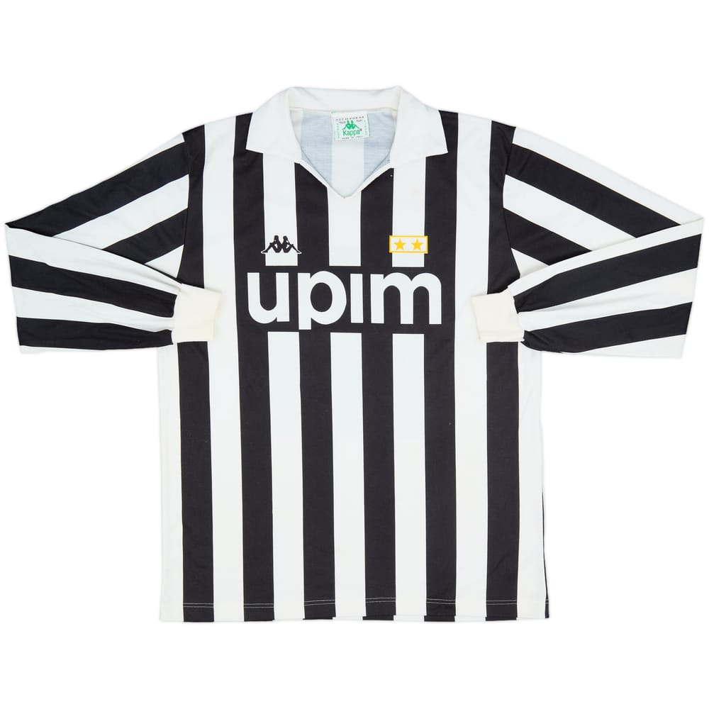 1989-90 Juventus Basic Home L/S Shirt - 8/10 - (XL)