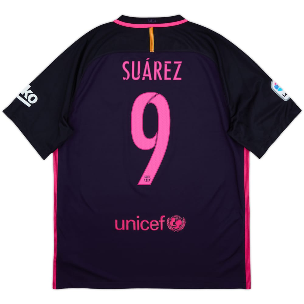 2016-17 Barcelona Away Shirt Suarez #9 - 9/10 - (L)