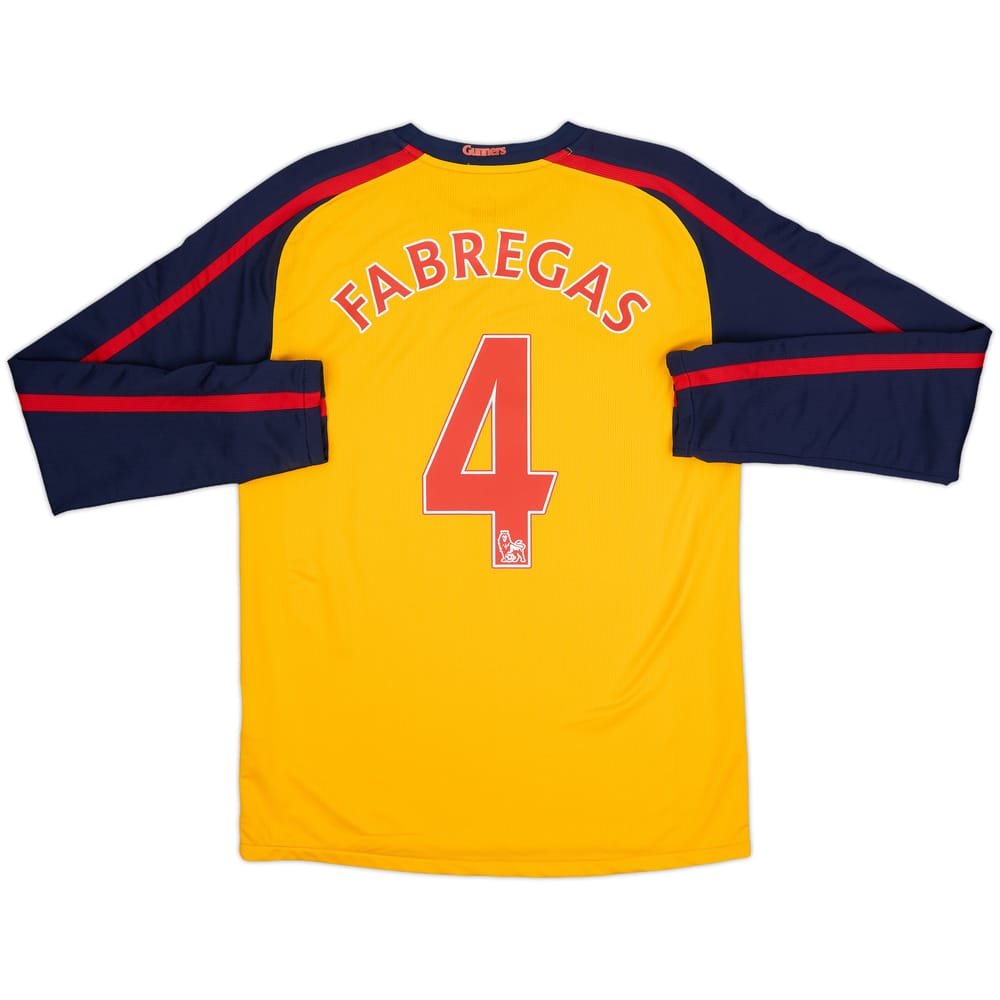 2008-09 Arsenal Away L/S Shirt Fabregas #4 - 8/10 - (S)