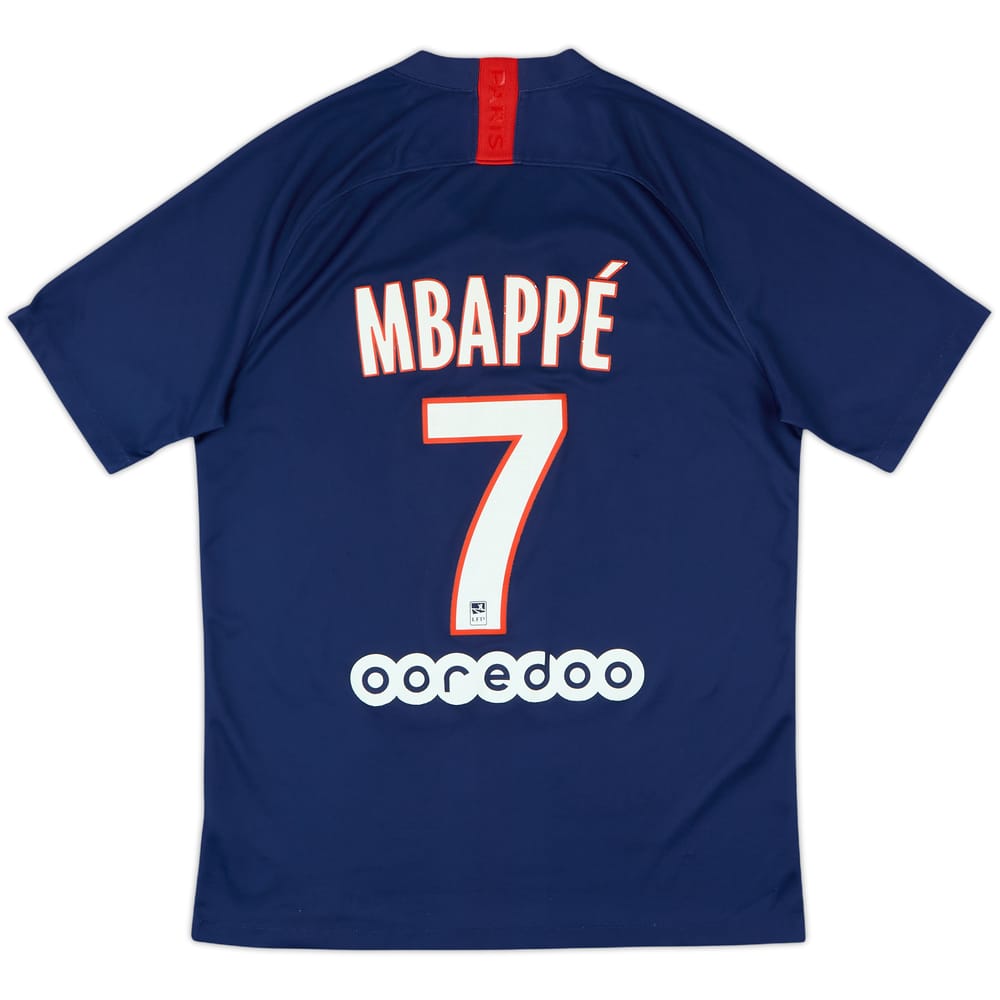 2019-20 Paris Saint-Germain Home Shirt Mbappe #7 - 6/10 - (M)