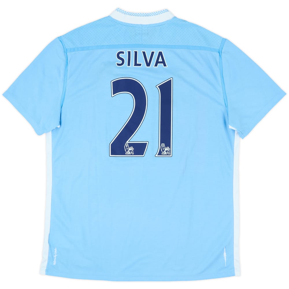 2011-12 Manchester City Home Shirt Silva #21 - 6/10 - (XL)