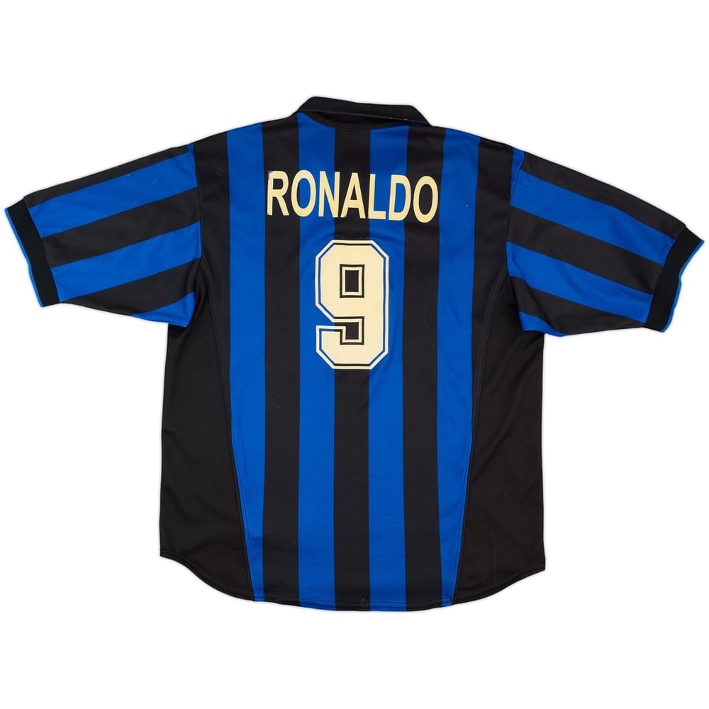 1998-99 Inter Milan Home Shirt Ronaldo #9 - 6/10 - (L)