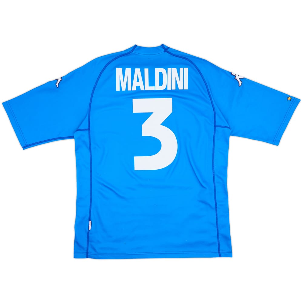 2000-01 Italy Home Shirt Maldini #3 - 6/10 - (XL)