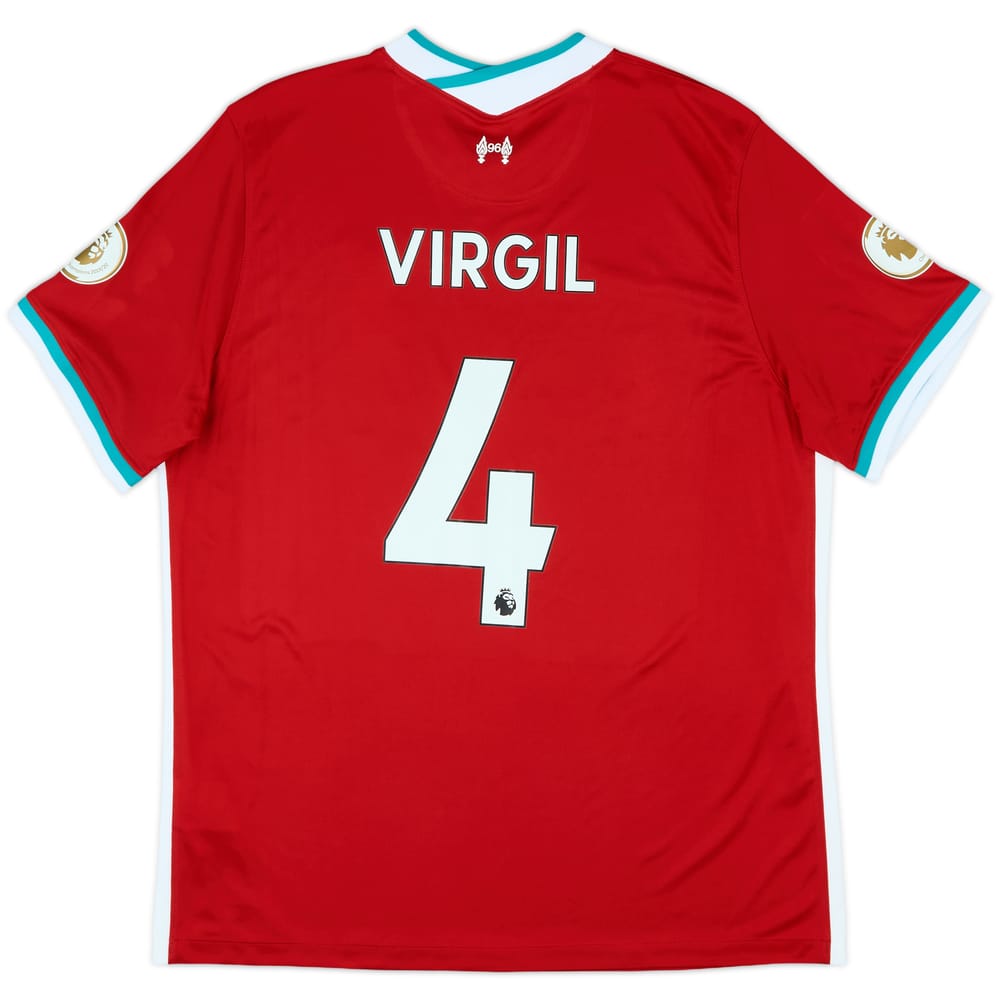 2020-21 Liverpool Home Shirt Virgil #4 - 9/10 - (XL)