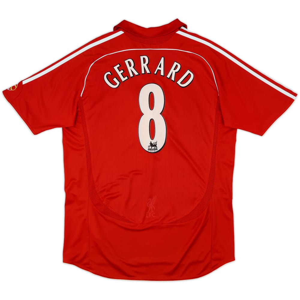 2006-08 Liverpool Home Shirt Gerrard #8 - 8/10 - (L)
