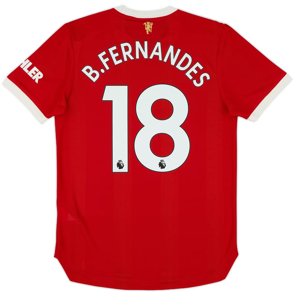 2021-22 Manchester United Authentic Home Shirt B.Fernandes #18 - 10/10 - (S)