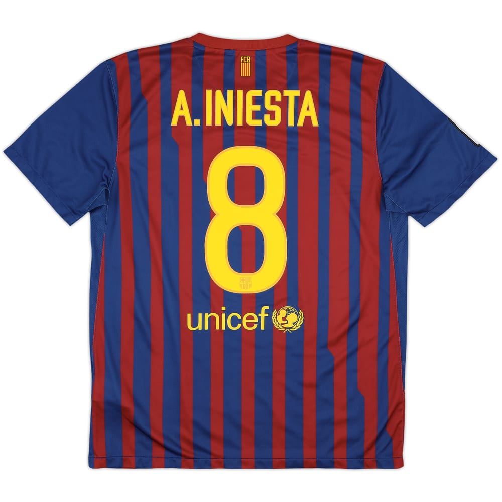 2011-12 Barcelona Home Shirt A.Iniesta #8 - 7/10 - (L)