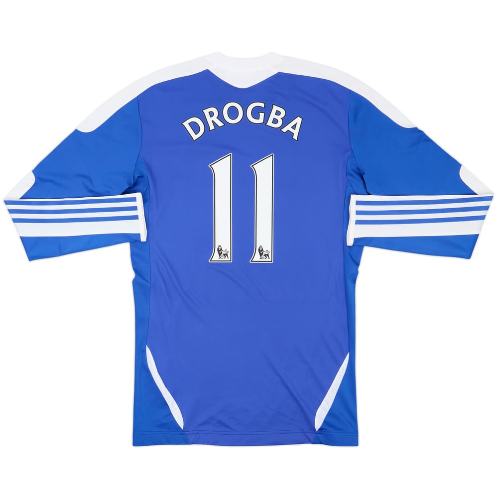2011-12 Chelsea Player Issue TechFit Home L/S Shirt Drogba #11 - 7/10 - (XL)
