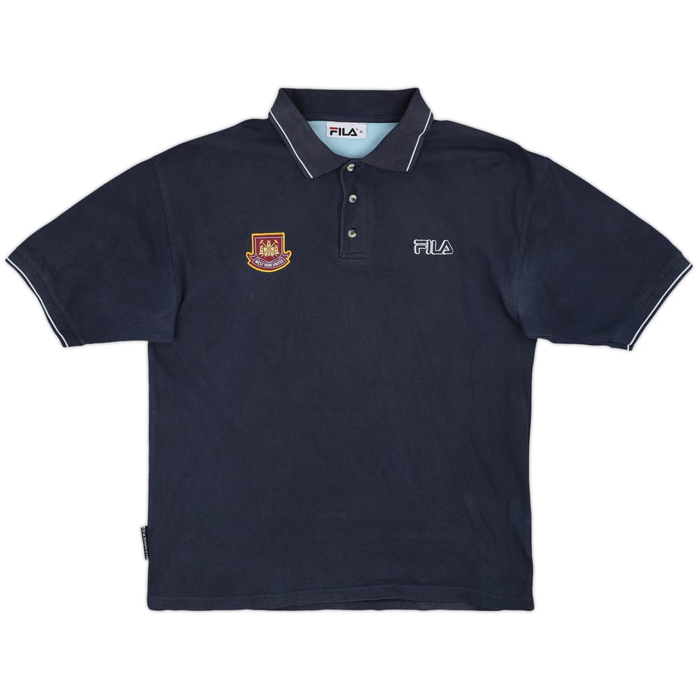 2002-03 West Ham Fila Polo Shirt - 8/10 - (XL)