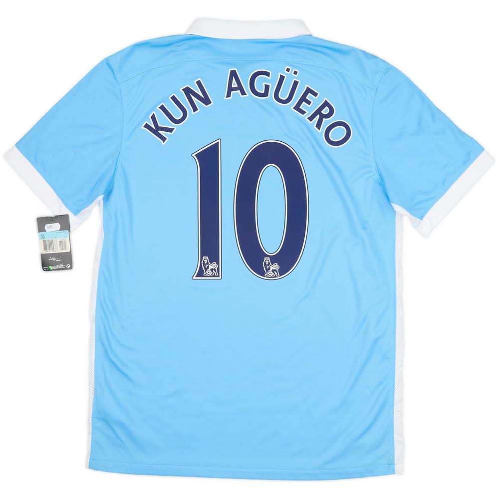 2015-16 Manchester City Home Shirt Kun Aguero #10 (M)